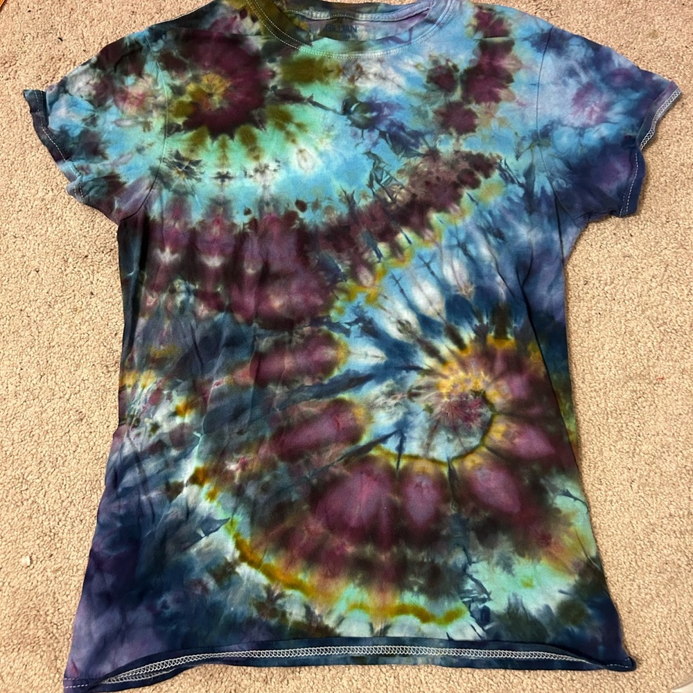 Gildan Multicolor Tie-Dye T-Shirt Size Small